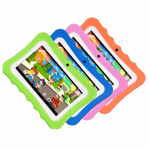 

kids brand tablet pc 7 inch quad core children tablet android 4.4 allwinner a33 google player wifi big speaker protective cover