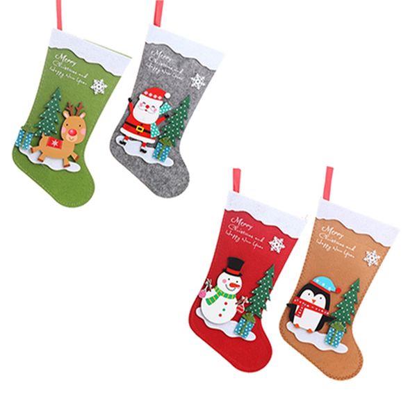 

2020 christmas tree pendant santa snowman pendant christmas ornaments new year socks christmas decorations for home