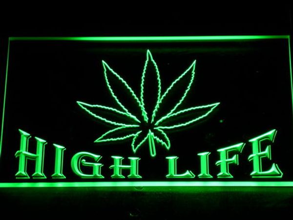 

403 leaf high life bar led neon light signs with on/off switch 20+ colors 5 sizes to choose