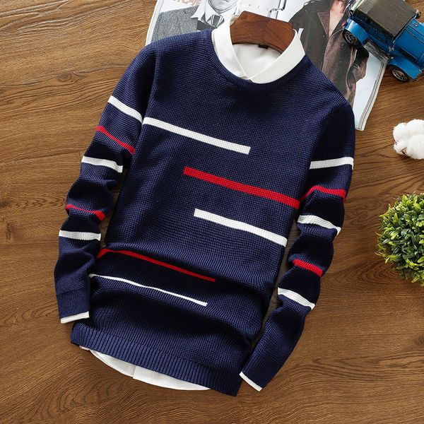 

2018 pullover sweater men new sweater for men o neck knitted slim fit pullover mens, White;black