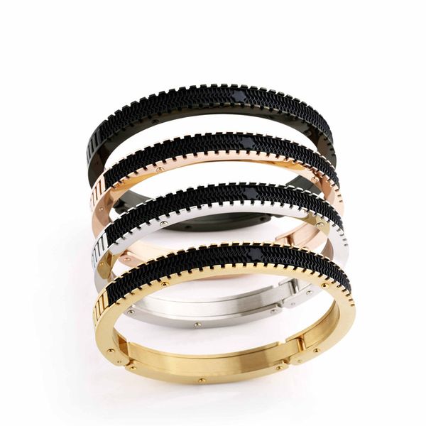 

роскошь дизайнер ювелирных изделий мужских браслетов из нержавеющей стали средней звезды браслет браслет ювелирных изделия высокого качество, Black