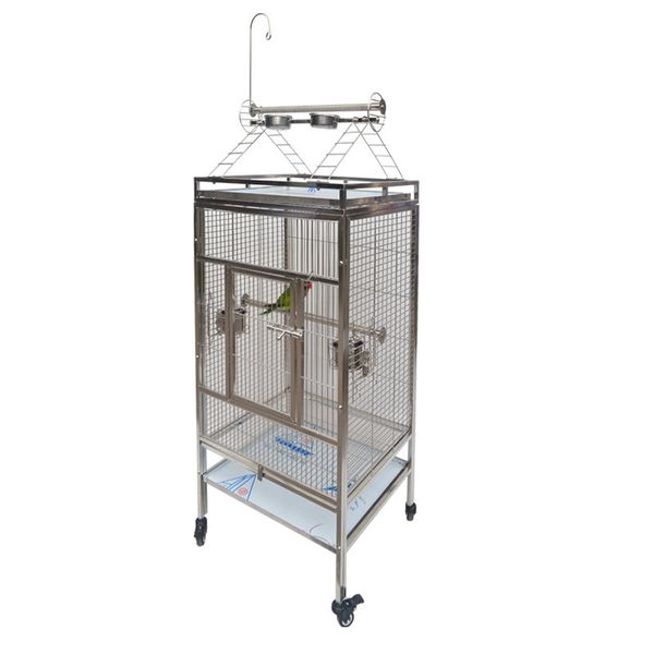 

stainless steel large parrot cage export trade parrot articles pets