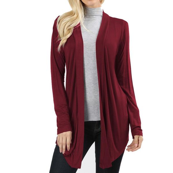 

long cardigan ladies 2018 spring fashion long cotton blend coats women large coat casual black jacket winter clothing sweater, Black;brown