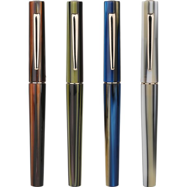 

new moonman n3 celluloid acrylic beautiful stripes fountain pen iridium ef/f nib fashion excellent office writing gift ink pen