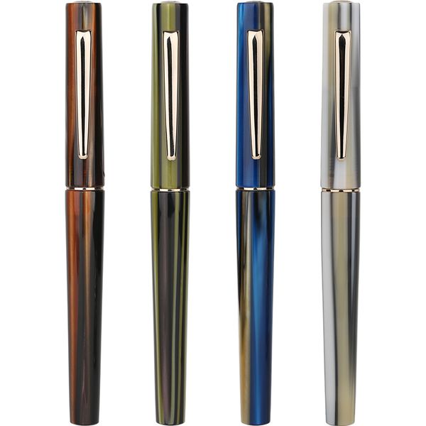

new moonman n3 celluloid acrylic beautiful stripes fountain pen iridium ef/f nib fashion excellent office writing gift ink pen