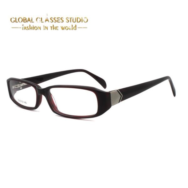 

rectangle lens lady eyeglasses wine color glasses frame classic acetate eyewear 24ma87-c78, Black
