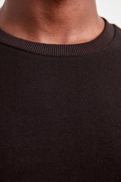 

trendyol male bike collar long-sleeve sweatshirt tmnaw20sw0760, Black