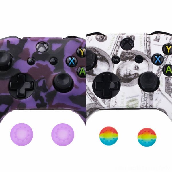 

f2rjl colorful anti-slip soft silicone rubber protective quality cover fast sleeve for xbox one x s slim controller high case skin ship