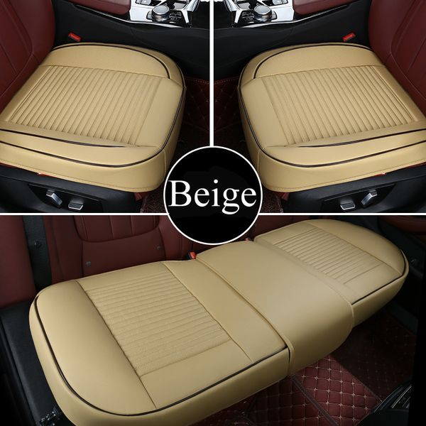 Breathable PU Leather Car SUV Front Chair Cover Full Surround Seat Cushion Mat