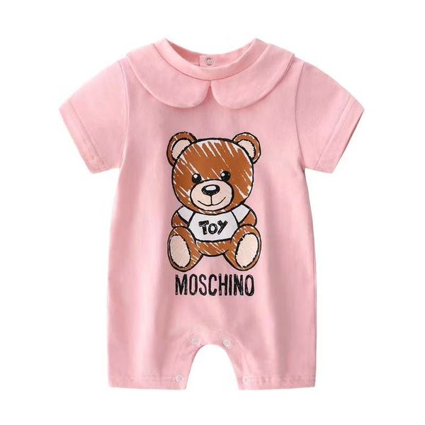 

2019 хлопок комфортно с короткими рукавами девочек младенец цельной одежды милой новорожденной детской одеждой детской одежда восхождением
