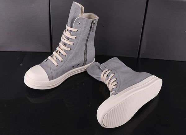 

new list fashion high-casual shoes real picture factory outlet personalized high-shoes men's thick-soled wax canvas boots, Black
