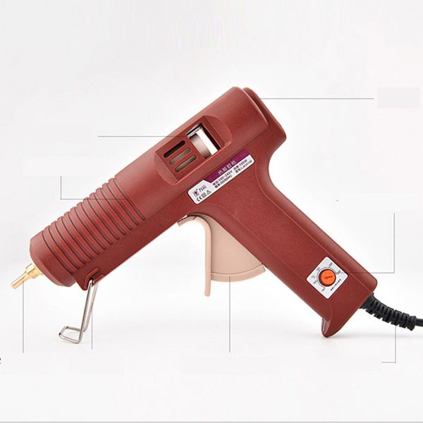 

60w/100w melt glue gun us/eu plug adjustable professional copper nozzle heater heating wax 7mm 11mm glue sticks