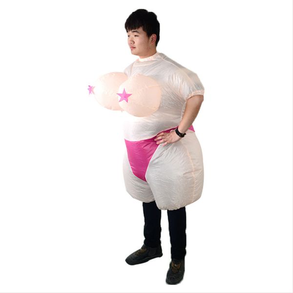 

funny bobo inflatable costume halloween carnival party cosplay creative performance costume inflated clothes for 1.5m-1.9m, Black;red