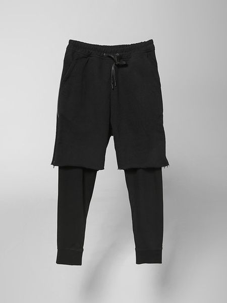 

27-44 2019 men clothing hair stylist fashion singer hip hop dance edge design fake two pieces casual pants plus size costumes, Black