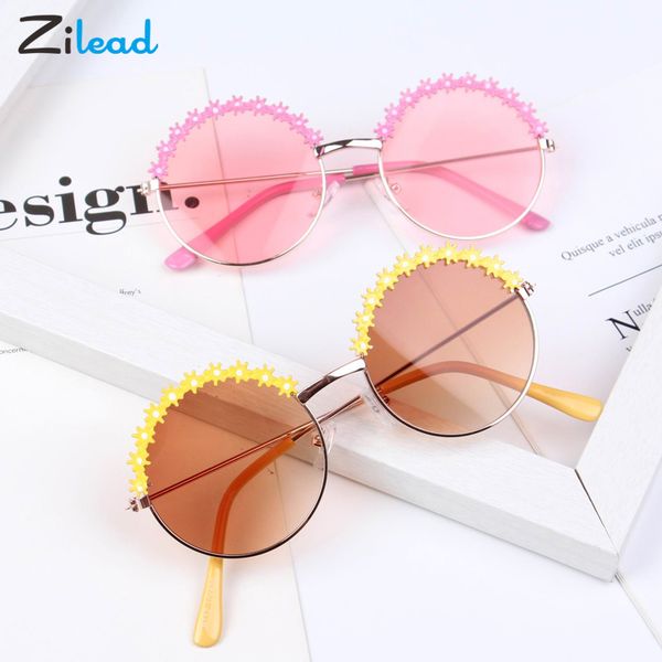 

zilead children sunglasses metallic round frame personalized lace baby fashion sun glasses beach sunshade spectacles boys&girls, White;black