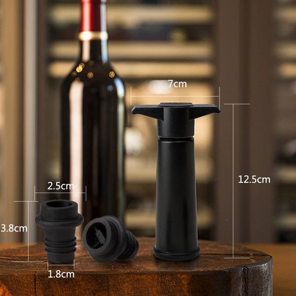 

silicone wine air pump sealed vacuum retain freshness preserver bottle ser