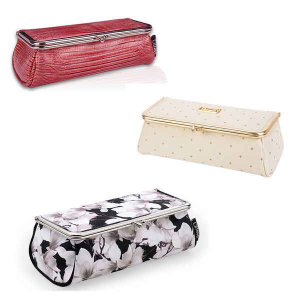 

women fashion party makeup bag with mirror small cosmetic organizer travel make up pen lipstick brush toolbox pouch storage case s200409