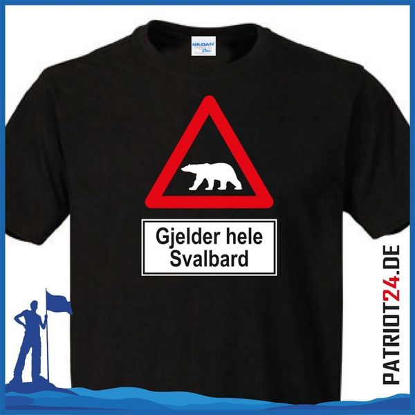 

round neck clothes cartoon t shirt svalbard norwegen norway longyearbyen tee shirts, White;black