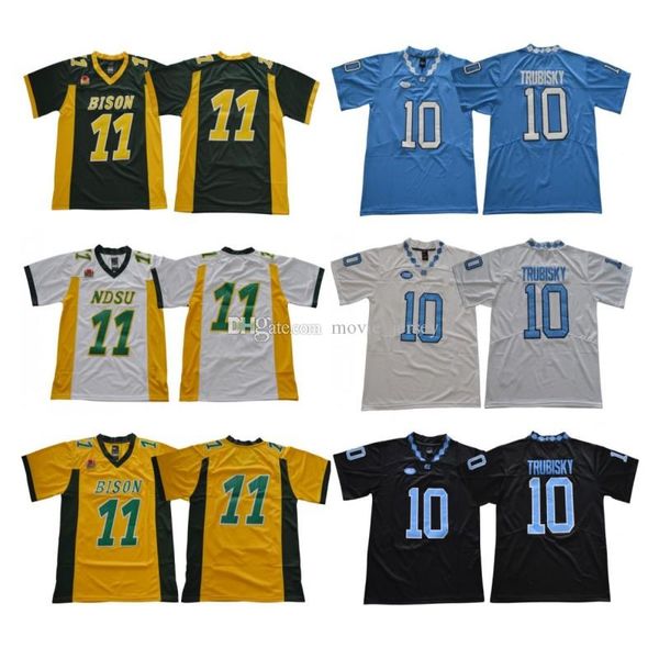 

ndsu bison college 11 carson wentz jersey men north carolina tar heels football 10 mitchell trubisky jerseys unc black blue white green