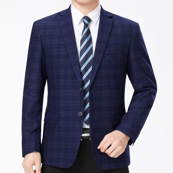 

waeolsa men classical plaid blazers blue red jackets suit man slim fit blazer masculino check texture outfits office uniform xl, White;black