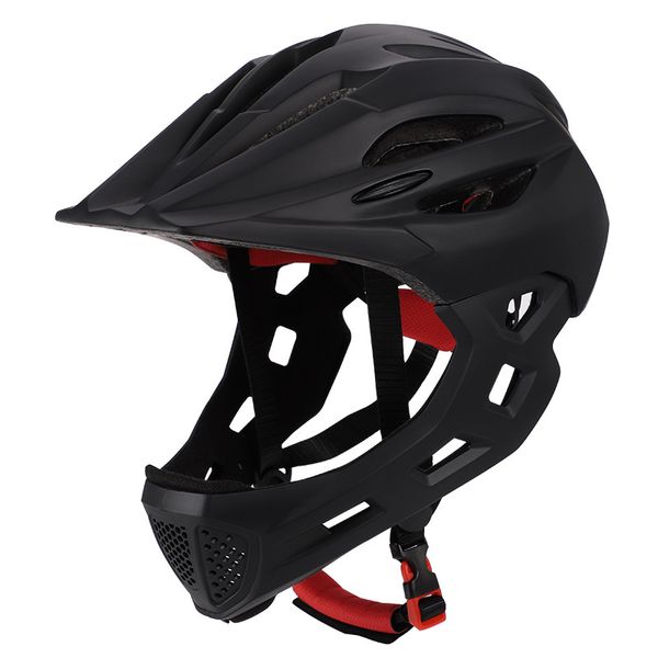 

dstyles children 16 hole breathable bicycle slide pedal helmet detachable protection chin with taillight helmet