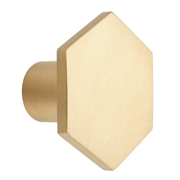 2020 Hexagon Kitchen Cabinet Knobs And Pulls Brushed Brass