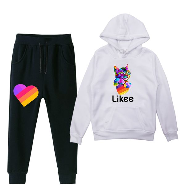 

likee clothes video app tracksuit men likee hoodies sweatpants pullover hooded sets harajuku male slim sweat suits winter hot, Gray
