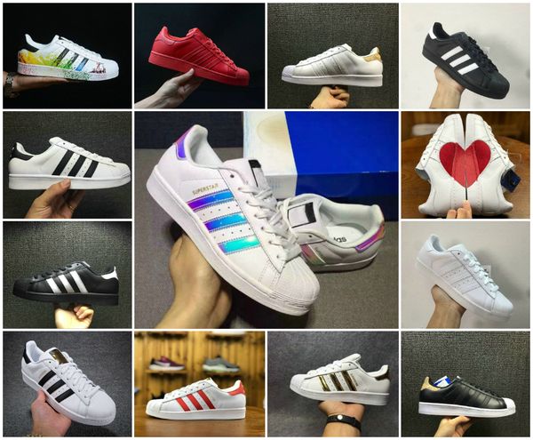 

2019 Originals Superstar White Hologram Iridescent Junior Superstars 80s Pride Sneakers Super Star Women Men Sport Casual Shoes EUR 36-44