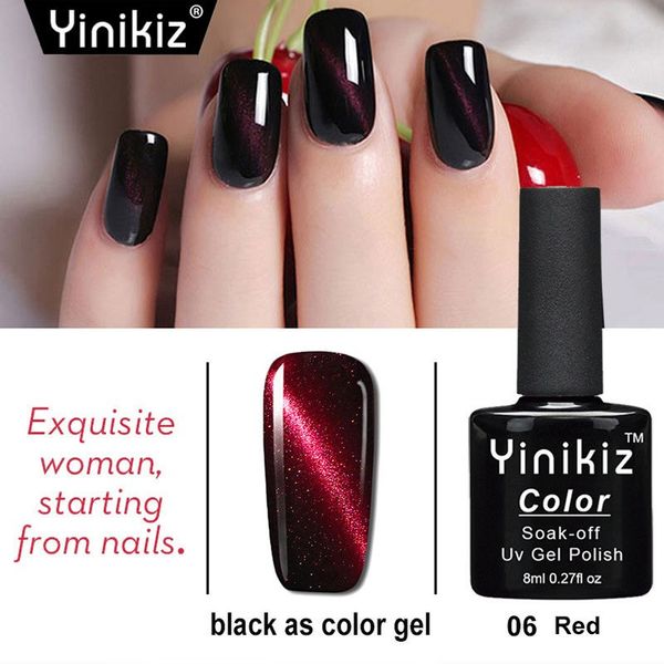 

fashion red magic cat eye coat nail polish set manicure 8ml semi permanant uv led nail art prime gel varnish polish #06