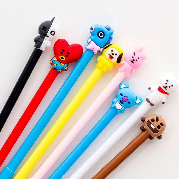 

cartoon gel pen 0.5mm black children writing pen office eexamination limited office material school supplies wholesale e-packet -427