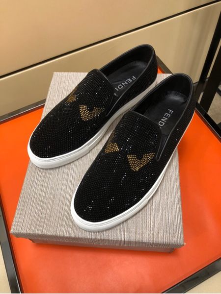 

luxurious designer fendi casual shoes fashion luxury men's sports and leisure running training shoes sports shoes, Black