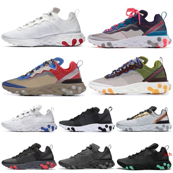 

react element 87 55 2019 running shoes men women red orbit light beige moss mens trainers sports sneakers size 36-45 for ing