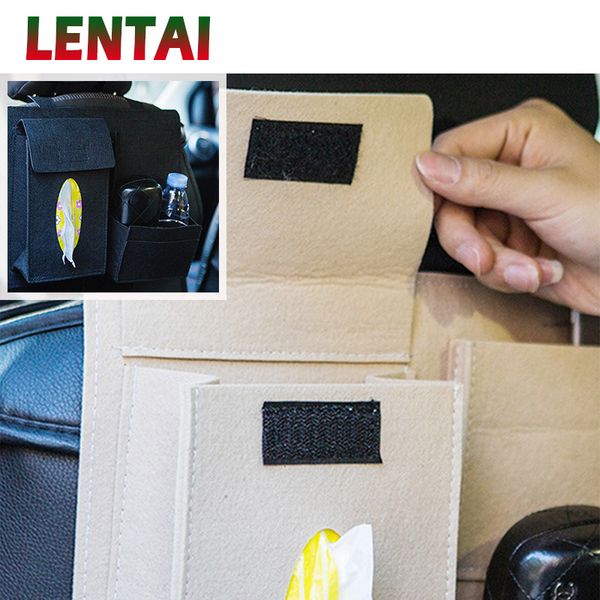 

lentai 1pc auto car seat back storage bag hanging net for kia rio k2 ceed sorento sportage solaris i30 ix35 creta tucson