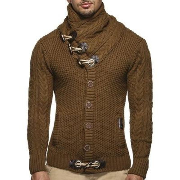 

оптовая mens конструктора вязаные кардиган верхняя одежда мода мужские сплошной цвет свитера с хорн пряжки мальчиков casual tops 6 цветов го, White;black