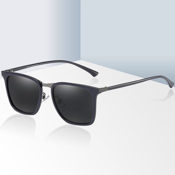 

retro carbon fiber frame brand men's sunglasses men polarized lens square driving eyewear police sun glasses for men t200619, White;black