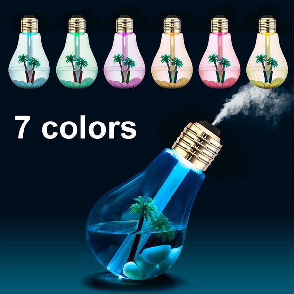 

brelong creative led mute bulb light humidifier air colorful luminous atomizer decorative night light for family bedroom