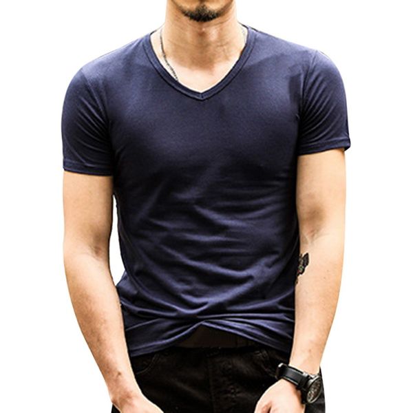 

2019 fashion summer t shirt comfortable short sleeve cotton bottoming shirts new fitness casual men's t shirt 3xl, White;black