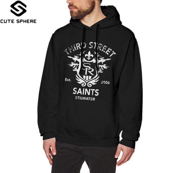 

saints row hoodie saints row 3 tribute distressed white hoodies cotton streetwear pullover hoodie male long sleeve hoodies, Black