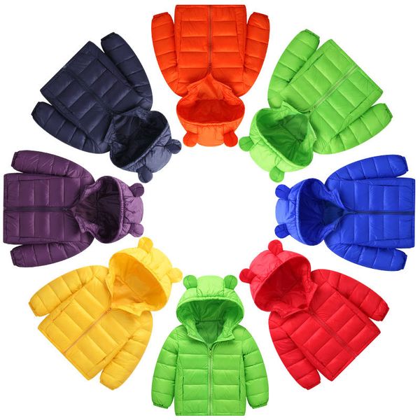 

new children's down jacket baby's down jacket thick boys girls coat, Blue;gray