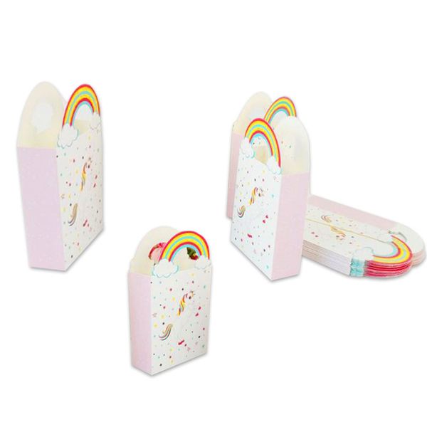 

10pcs kraft paper unicorn candy box gift bags sweets candy packing pouches wedding baby kid birthday party decor wrapping supply
