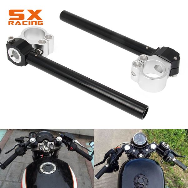 

motorcycle cnc 31 32 33 35 36 37 39 41 43 50 51mm universal racing adjustable clip on ons fork handlebars handle bar cafe racer