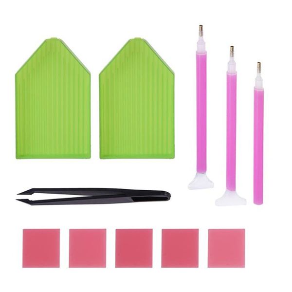 

diy diamond painting tools full square round drills pen mosaic diamond cross stitch craft painting tool for embroidery, Black