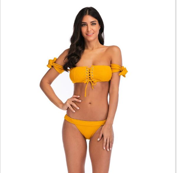 

swimwear women's european and american new bikini multicolor swimwear of 2019