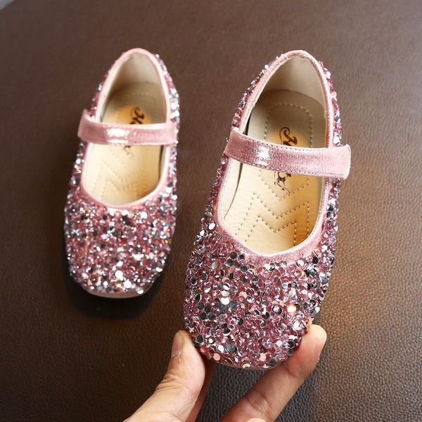 

2019 autumn girls princess shoes infant kids baby children sequins sandals shoes, Black;red