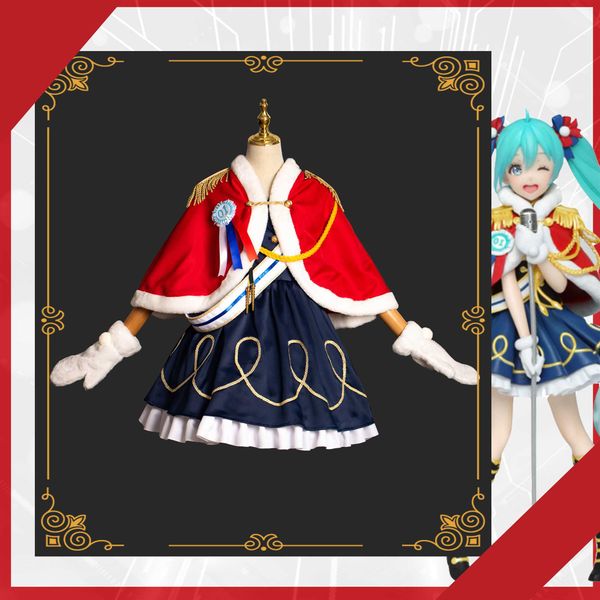 

customized] anime vocaloid miku winter live band playing lead singer uniformsÂ cosplay costume halloween 2019 new, Black