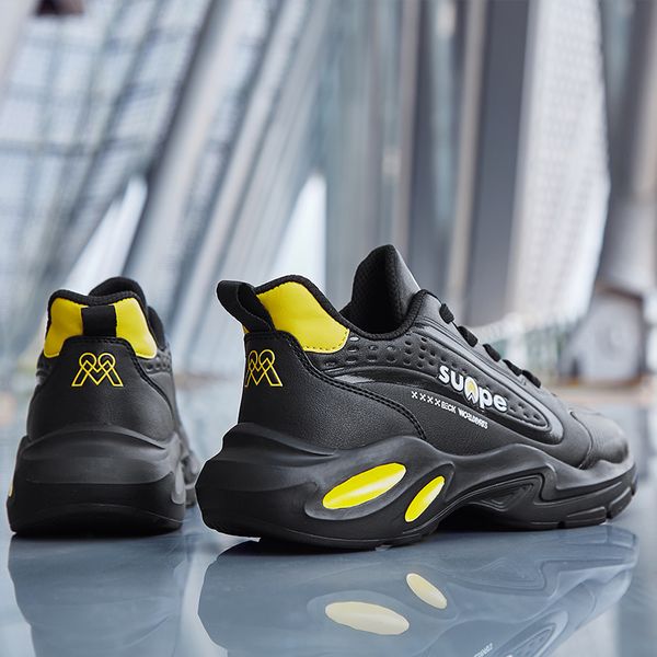 

women sneakers casual sport running super shoes damping walking shoe, Black