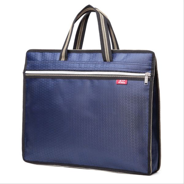 

men's waterproof briefcase bag oxford cloth portable file bag meeting business work handbag large capacity computer lapbags