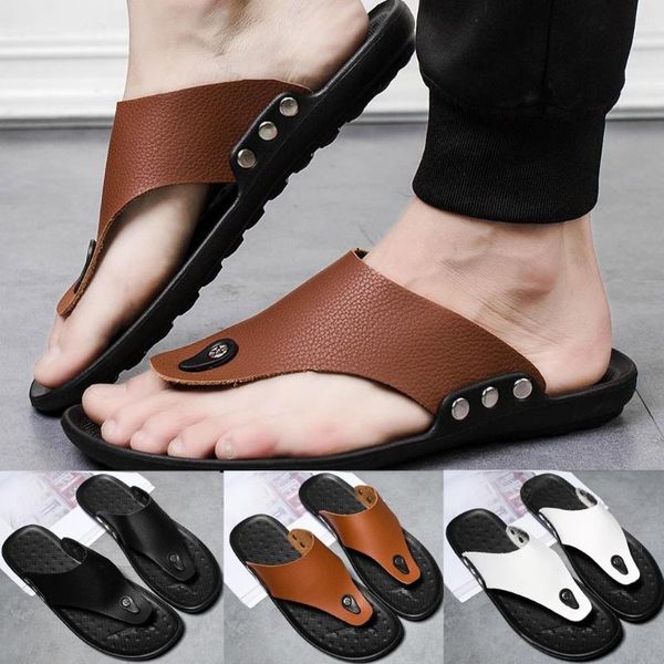 

men summer rome flip flop beach slipper comfortable t-strap open toe slipper