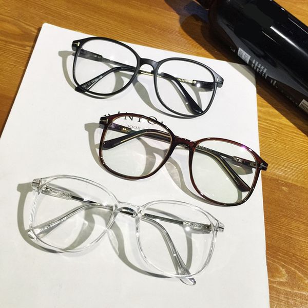 

brand design oversized glasses frame big frame eyeglasses women men computer eyewear optical vintage spectacle oculos de grau, Black