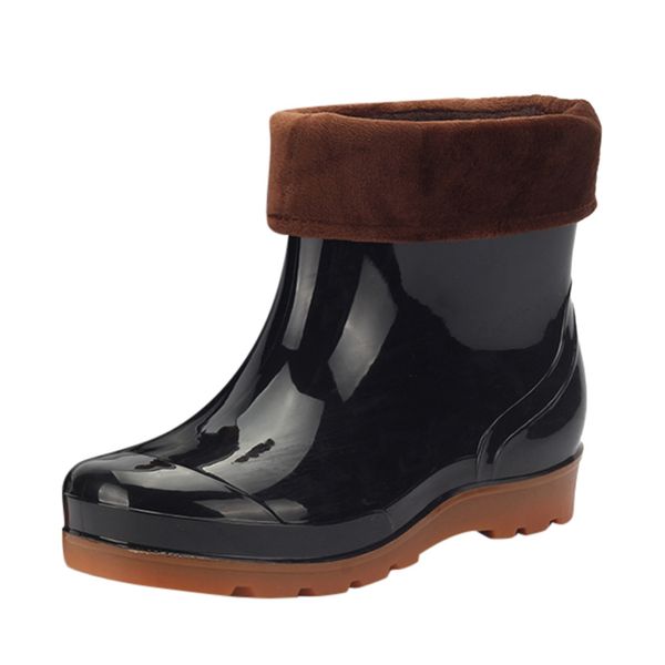 

2019 new rubber boots for women men ankle rain boots waterproof black boot elastic rainy shoes fishing kitchen